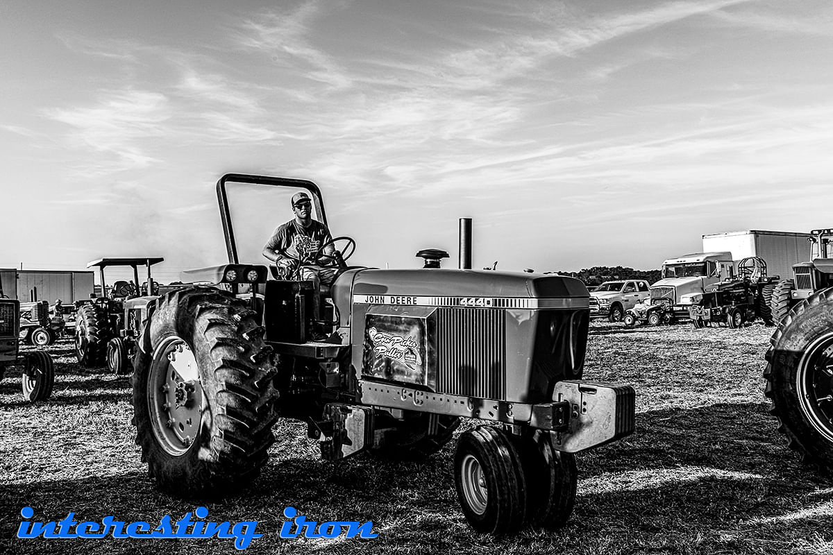 John Deere 4440 pulling tractor