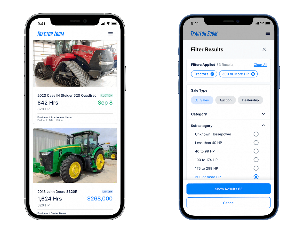 Tractor Zoom v2.0 on a mobile device!