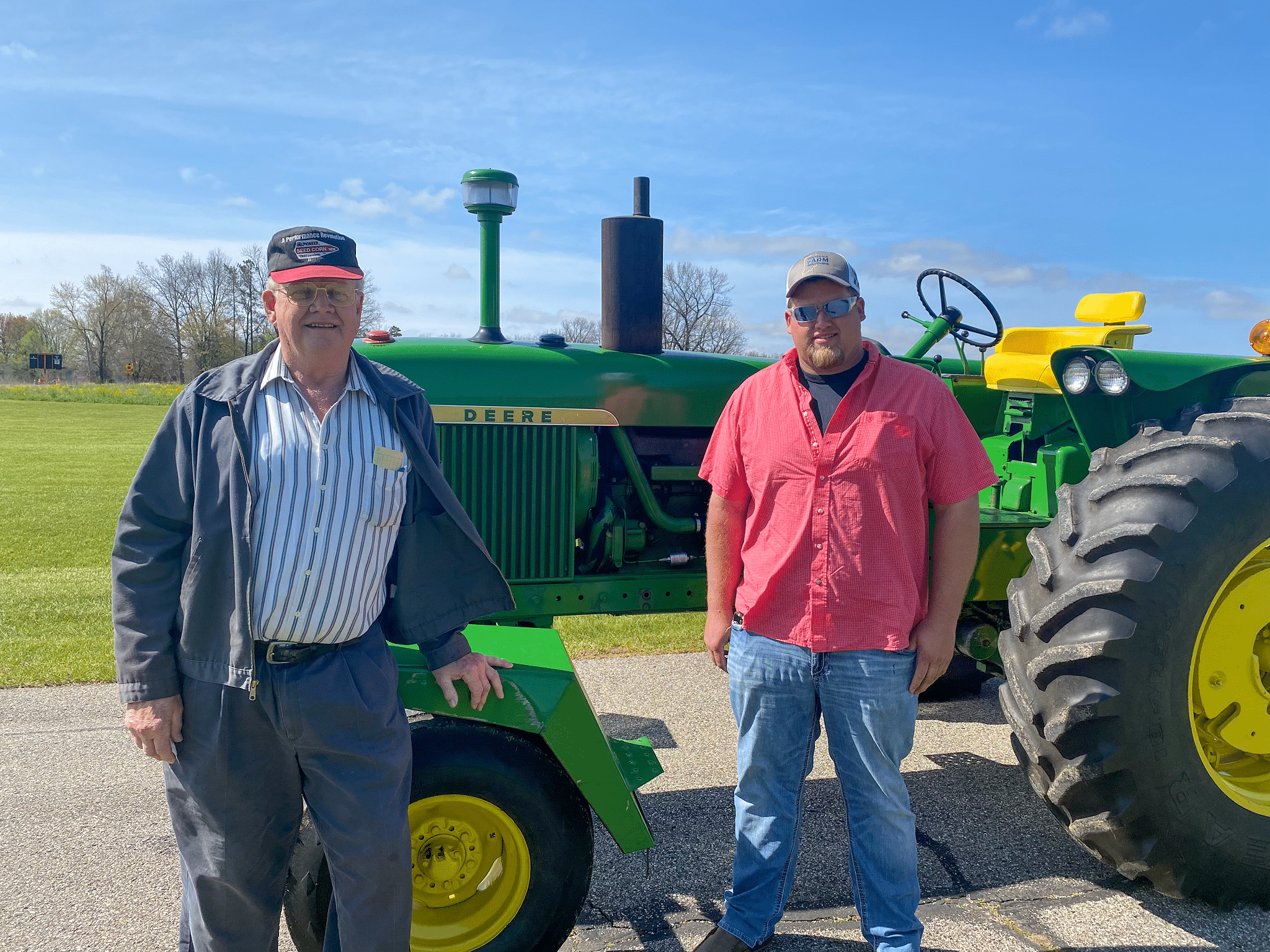 dayne jessup with his grandpa's tractor