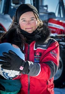 Tractor Girl at the south pole