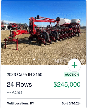 2023 Case IH 2150 planter in a dirt field