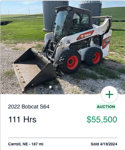 April Auction Bobcat S64