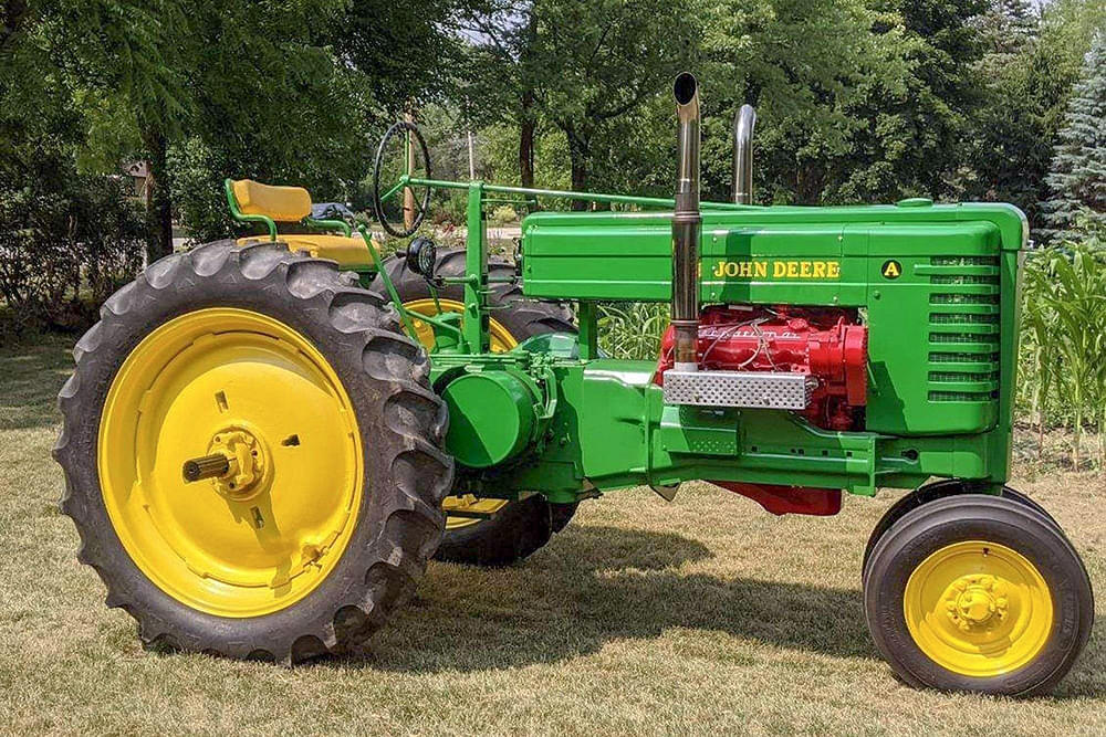 Repowered Tractors: John Deere Model A with an IH 345 V8