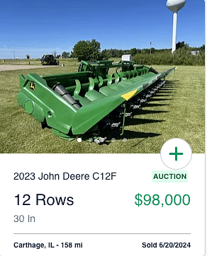 Row Header John Deer C12F