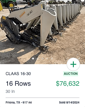 CLAAS Row Header