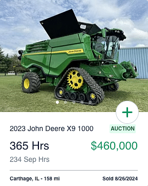 John Deere X9 1000 combine