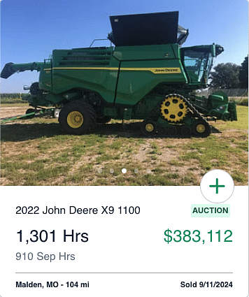 Class 9 Combine JD X9 1100