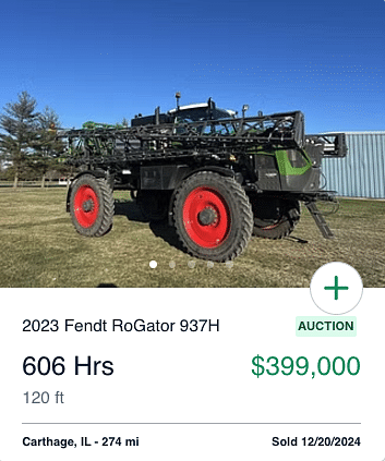 2023 Fendt RoGator 937H Sprayer