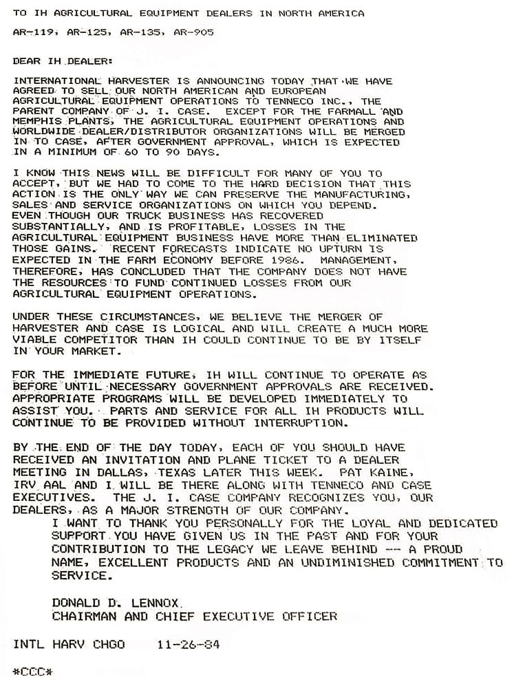 Lennox Letter 1984 1000