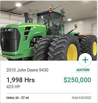 2010 John Deere 9430 Auction Results