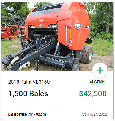 2018 Kuhn VB3160 auction price