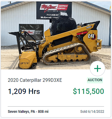 2020 Caterpillar 299D3XE auction price