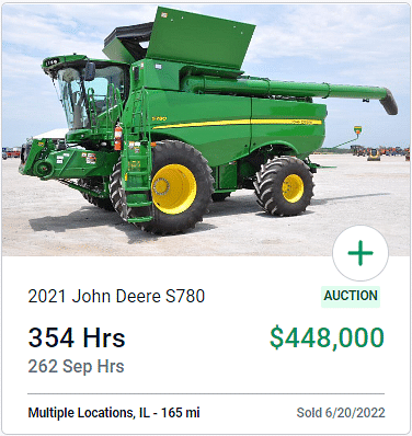 2021 John Deere S780 auction results