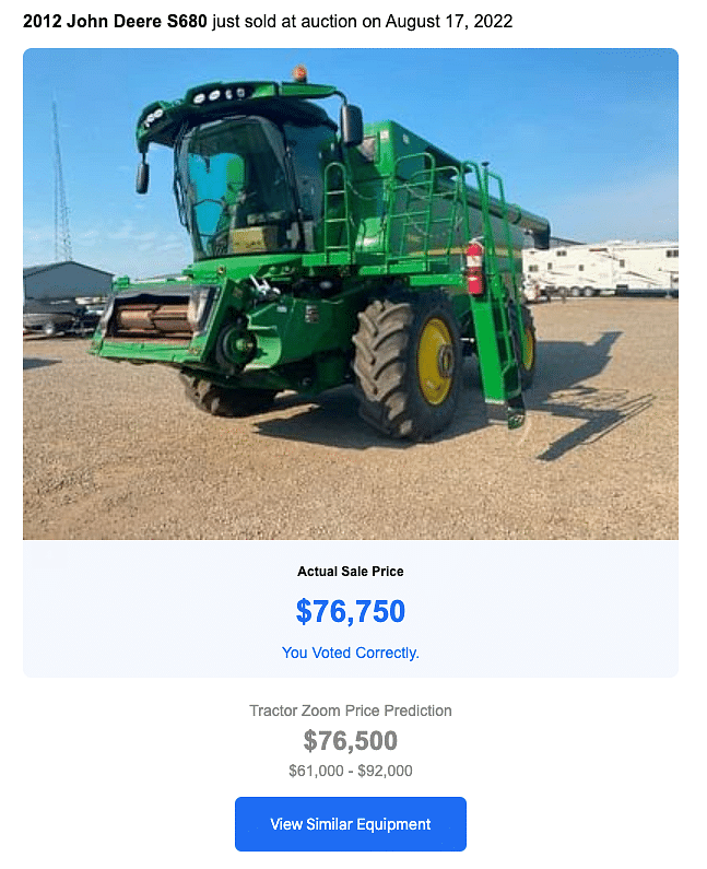 Tractor Zoom price prediction