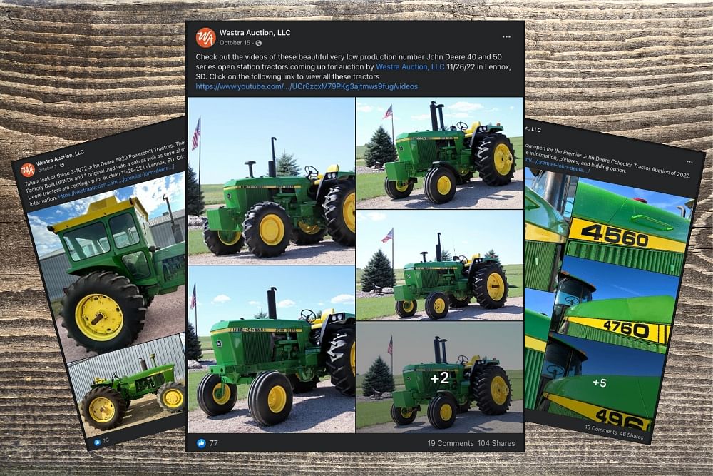 SoundGard tractor auction advertising