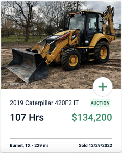 2019 Caterpillar 420F2 IT Auction Sale Price