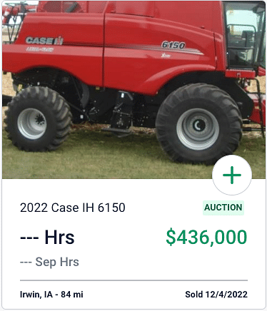 2022 CaseIH 6150 Auction Sale Price