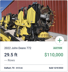 2022 John Deere 772 Auction Sale Price
