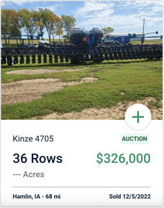 2021 Kinze 4705 Auction Sale Price