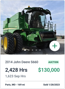 John Deere S660 Auction Sale Price