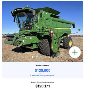 John Deere S670 Auction Sale Price