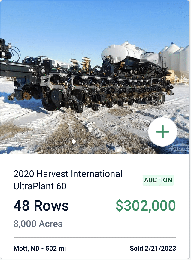 Harvest International UltraPlant 60 Auction Sale Price
