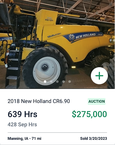 New Holland CR6.90 Auction Sale Price