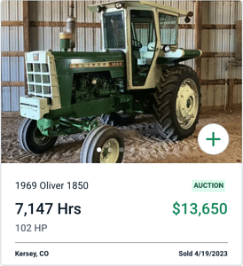 1969 Oliver 1850 Tractor April 2023 High Sale