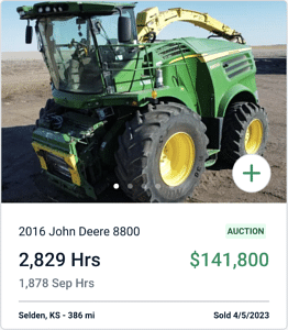 2016 John Deere 8800 Forage Harvester April 2023