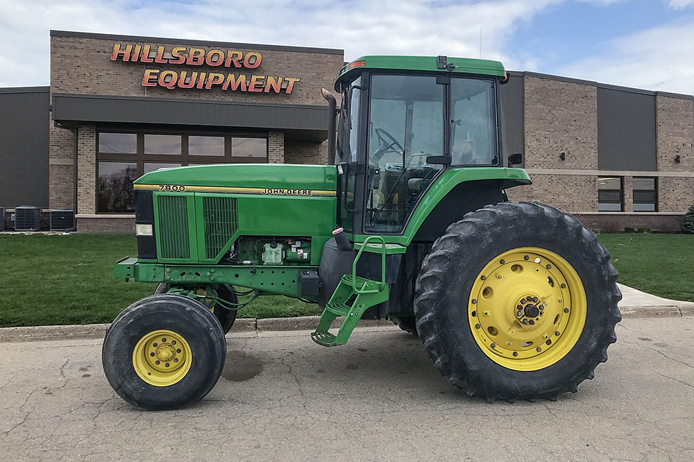 John Deere 7000-Series tractor at a Wisconsin dealership