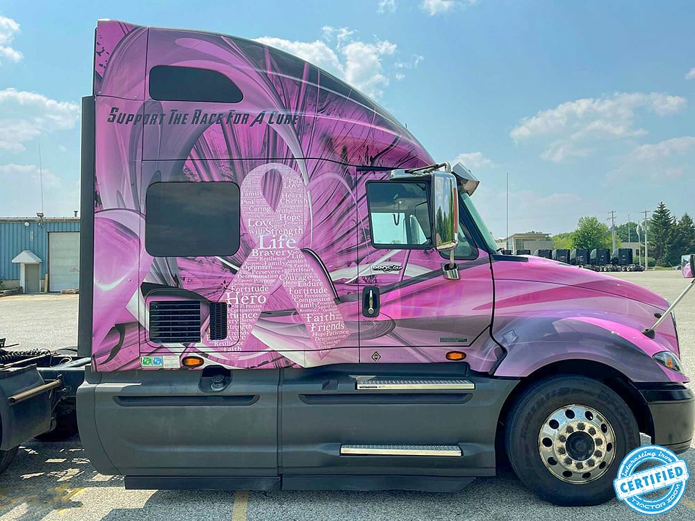 pink international prostar semi