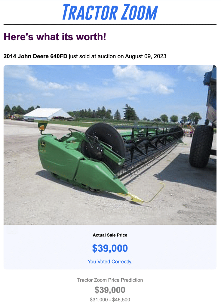 2014 John Deere 640FD Tractor Zoom Price Prediction