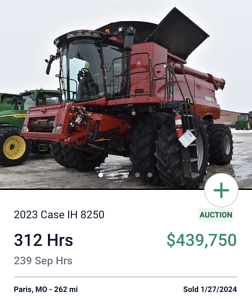 Case IH 8250 Janaury 2024